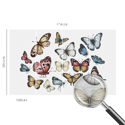 Vlies fotobehang op maat Paradijsvlinders