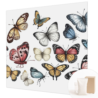 Vlies fotobehang op maat met het motief Paradijsvlinders