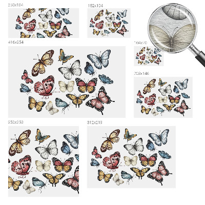 Vlies fotobehang op maat Paradijsvlinders