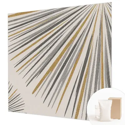 Muurbehang met geometrische waaiers als patroon