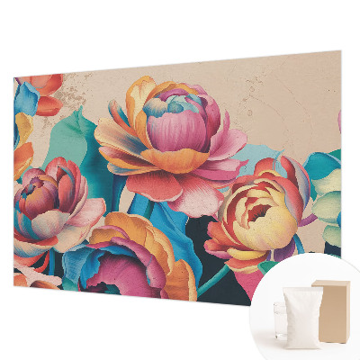 Fotobehang voor slaapkamer met bloemenmotief