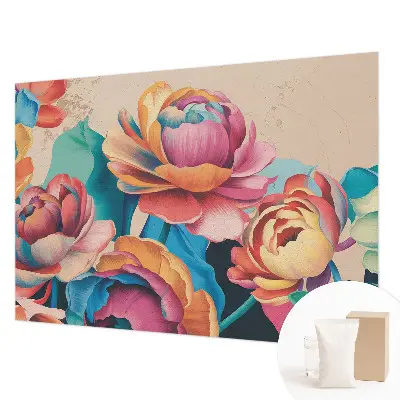 Fotobehang voor slaapkamer met bloemenmotief