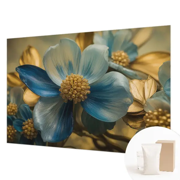 Fotobehang slaapkamer met een bloemarrangement