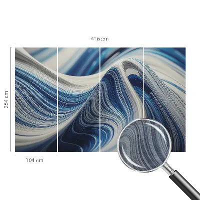 Fotobehang voor de woonkamer in een harmonieuze abstracte stijl