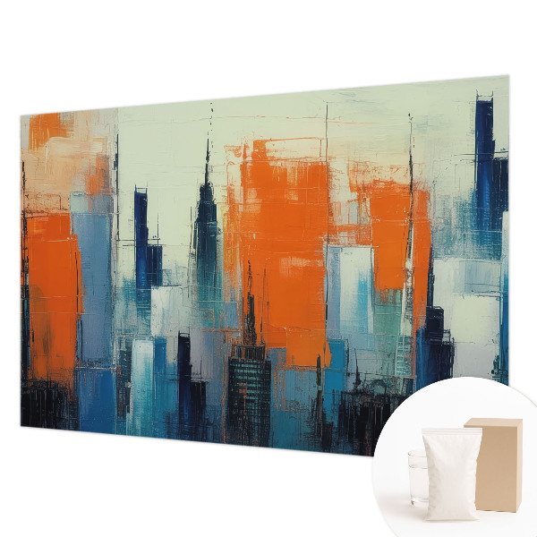 Fotobehang voor de slaapkamer Abstracte stad