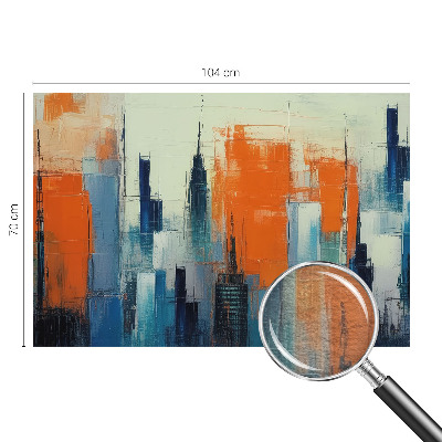 Fotobehang voor de slaapkamer Abstracte stad