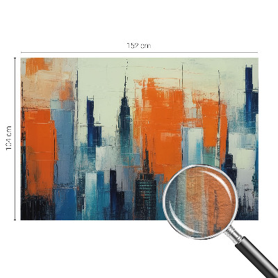 Fotobehang voor de slaapkamer Abstracte stad