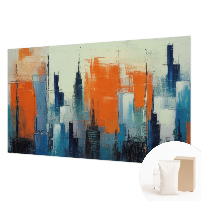 Fotobehang voor de slaapkamer Abstracte stad
