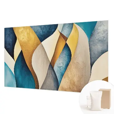 Modern fotobehang met golvende abstracte vormen