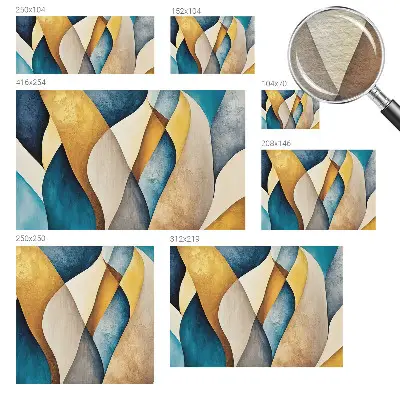 Modern fotobehang met golvende abstracte vormen