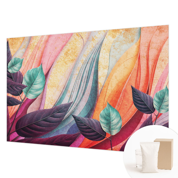 Modern fotobehang voor de woonkamer Abstracte bladeren