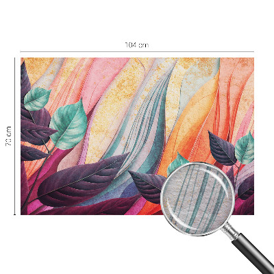 Modern fotobehang voor de woonkamer Abstracte bladeren