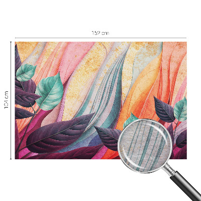 Modern fotobehang voor de woonkamer Abstracte bladeren