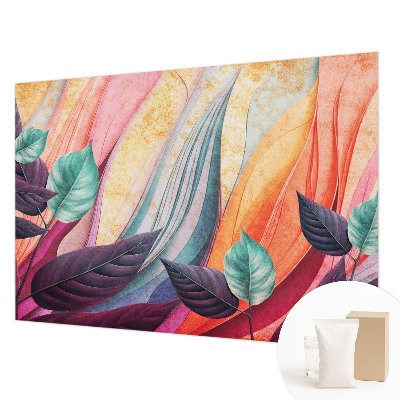Modern fotobehang voor de woonkamer Abstracte bladeren