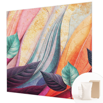 Modern fotobehang voor de woonkamer Abstracte bladeren