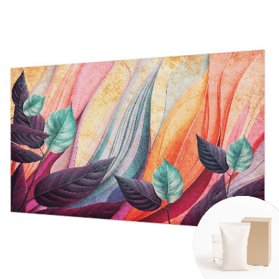 Modern fotobehang voor de woonkamer Abstracte bladeren