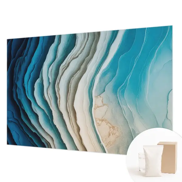 Premium fotobehang met een ontwerp van golvende lijnen voor een harmonieuze uitstraling