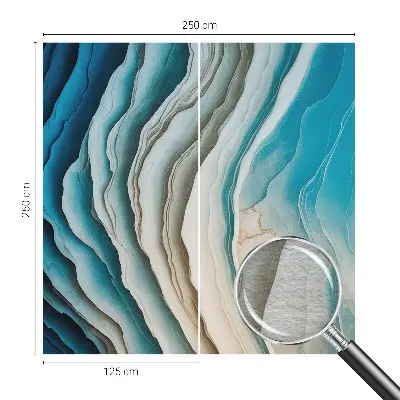 Premium fotobehang met een ontwerp van golvende lijnen voor een harmonieuze uitstraling
