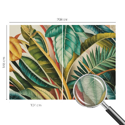 Hoogwaardig fotobehang met een motief van exotische bladeren