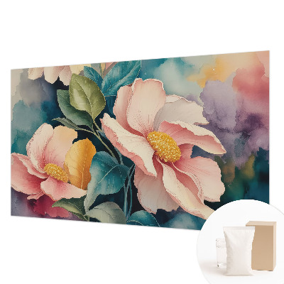 Sfeervol fotobehang met een bloemig, elegant motief