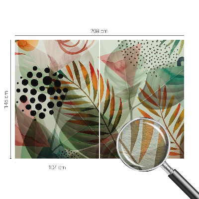 Uniek fotobehang Abstracte bladeren