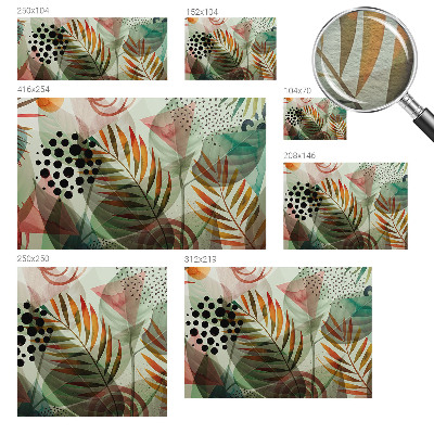 Uniek fotobehang met een abstract bladmotief