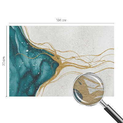 Groot fotobehang Turkooizen lijnen