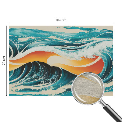 Vliesbehang fotobehang Abstracte golven