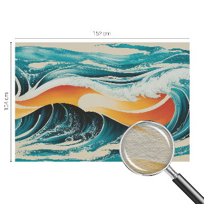 Vliesbehang fotobehang Abstracte golven