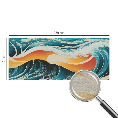 Vliesbehang fotobehang Abstracte golven