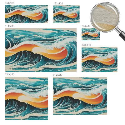 Vliesbehang fotobehang Abstracte golven
