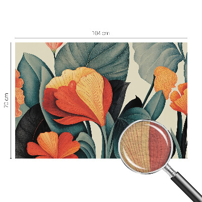 Fotobehang vlies met een kleurrijk bloemenpatroon