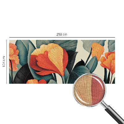 Fotobehang vlies met een kleurrijk bloemenpatroon
