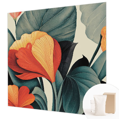 Fotobehang vlies met een kleurrijk bloemenpatroon