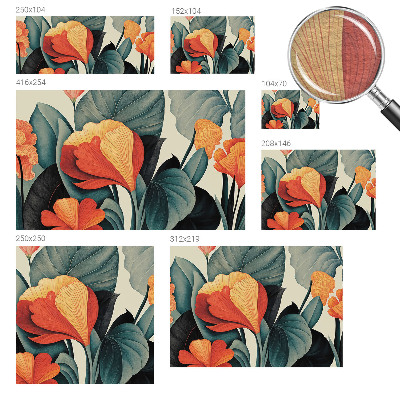 Fotobehang vlies met een kleurrijk bloemenpatroon