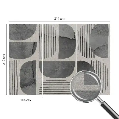 Vlies fotobehang op maat met een geometrisch patroon
