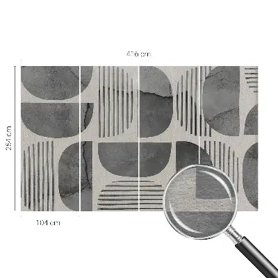 Vlies fotobehang op maat met een geometrisch patroon