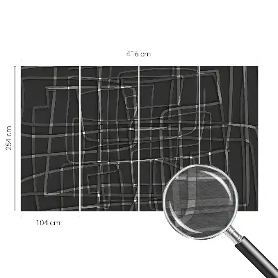 Fotobehang met abstracte lijnen als motief