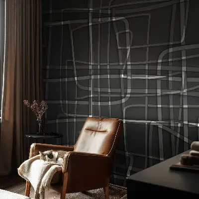Fotobehang met abstracte lijnen als motief
