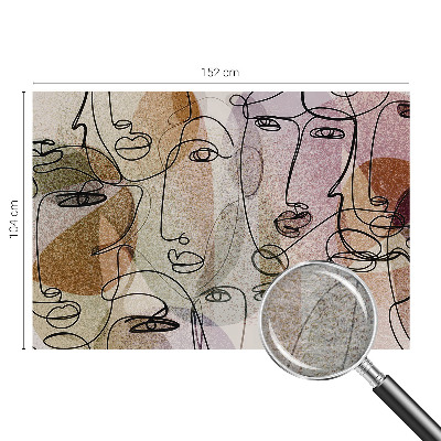 Behang met print met lineaire vlakken als dessin