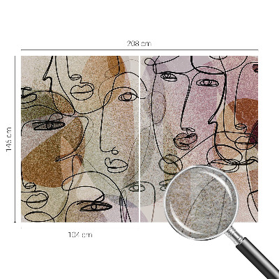 Behang met print Lineaire vlakken