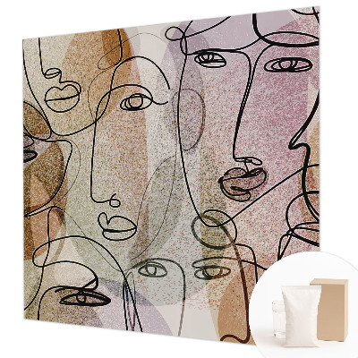 Behang met print Lineaire vlakken