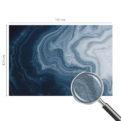 Muur behang Blauwe golven