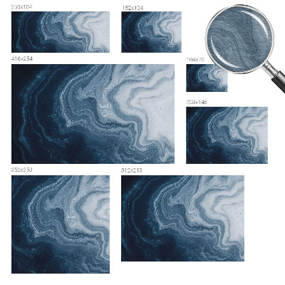 Muur behang Blauwe golven