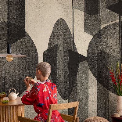 Fotobehang naadloos met een patroon van geometrische vormen
