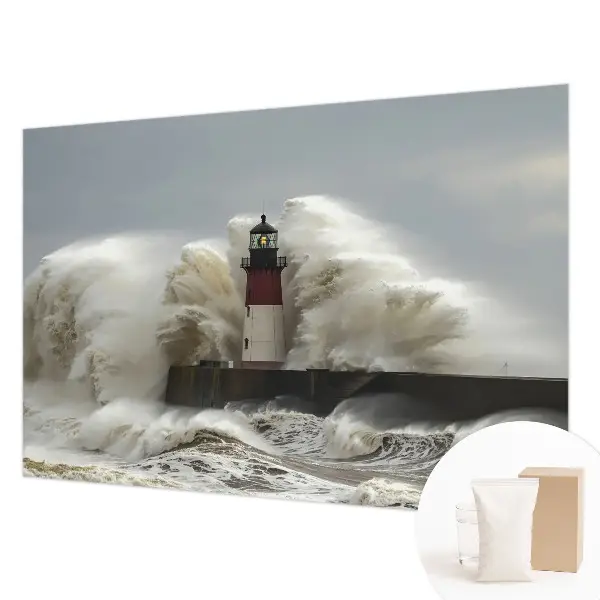 Foto behang op maat met een motief van zeegolven