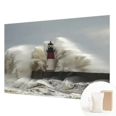 Foto behang op maat met een motief van zeegolven