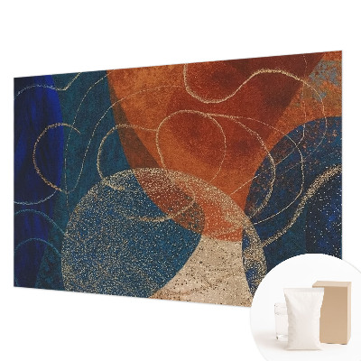 Fotobehang slaapkamer met kleurrijke vormen