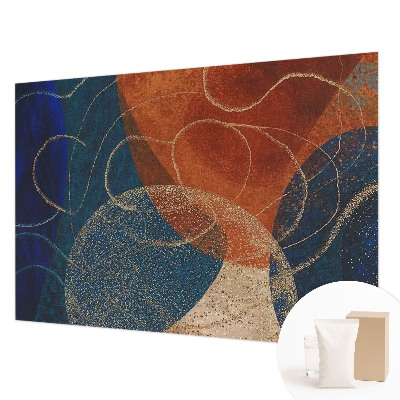 Fotobehang slaapkamer met kleurrijke vormen