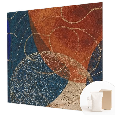 Fotobehang slaapkamer met kleurrijke vormen